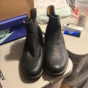 Black Leather Men's Boots